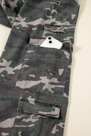 Women’s Wide-Leg Camo Cargo Jeans