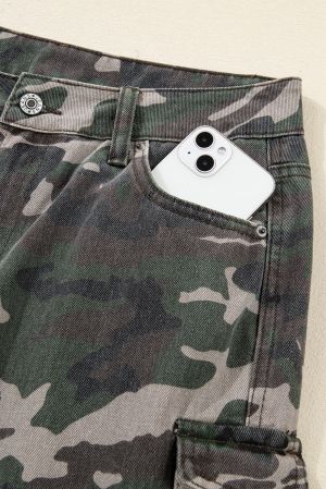 Women’s Wide-Leg Camo Cargo Jeans