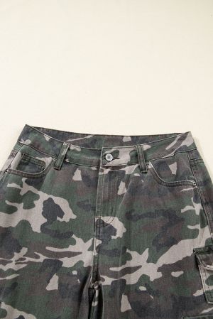 Women’s Wide-Leg Camo Cargo Jeans