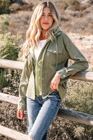 Women’s Green Two-in-One Hooded Jacket