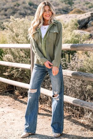 Women’s Green Two-in-One Hooded Jacket
