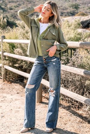 Women’s Green Two-in-One Hooded Jacket
