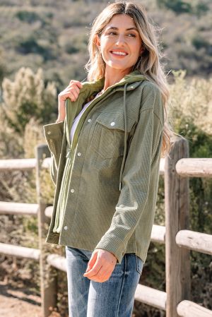 Women’s Green Two-in-One Hooded Jacket