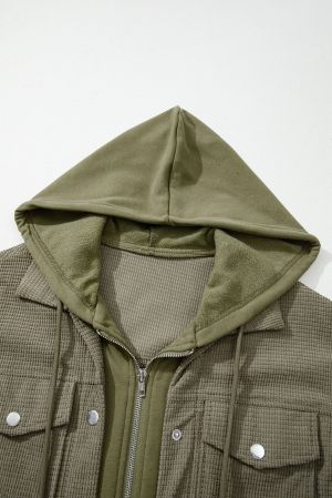 Women’s Green Two-in-One Hooded Jacket