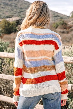 Women’s Multicolor Striped Knitted Sweater