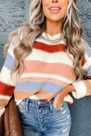 Women’s Multicolor Striped Knitted Sweater