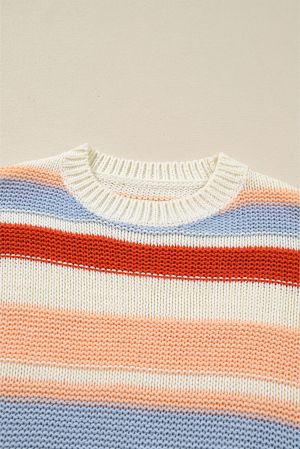 Women’s Multicolor Striped Knitted Sweater