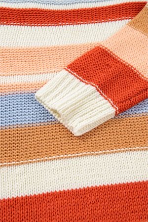 Women’s Multicolor Striped Knitted Sweater