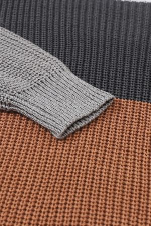 Дамски пуловер с 'color block' дизайн