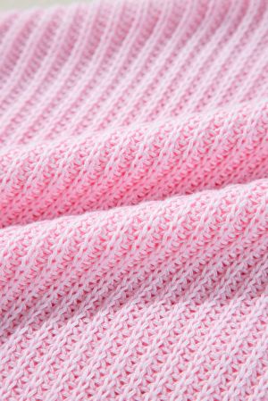 Women's Pink Christmas Sweater “Merry & Bright”