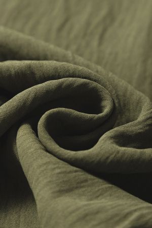 Women's Jungle Green Solid Color Buttoned Straight Leg Overall