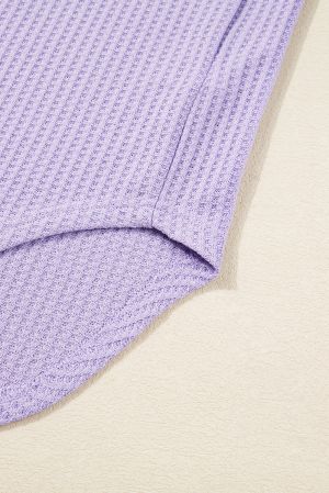 Дамска жилетка с копчета в лилав цвят, макси размери