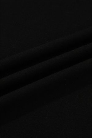 Дамска черна блуза с райета и дантелен акцент по ръкавите