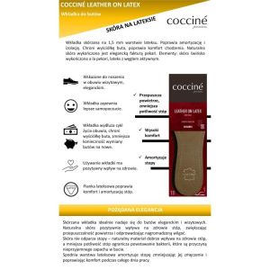 Coccinè Leather on Latex - Leather Insoles with Active Carbon for Freshness and Comfort