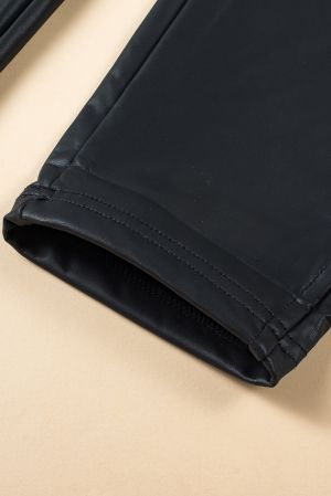 Women's High-Waisted Faux Leather Leggings