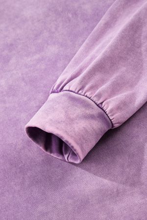 Women's Lavender Long Sleeve Top with Statement Bow