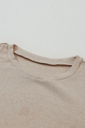 Women’s Beige Puff Sleeve Blouse with Gold Buttons