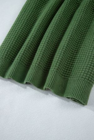 Дамски пуловер в зелен цвят