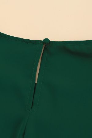 Дамска блуза в зелено с дълъг ръкав и леопардов принт