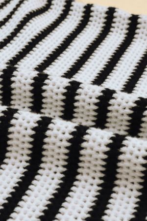 Women’s Striped Sweater in White and Black