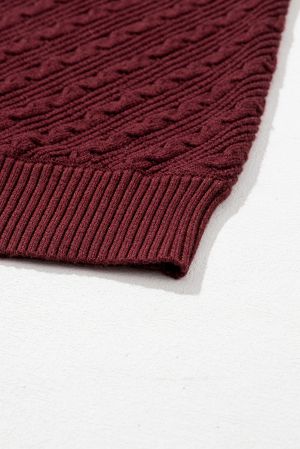 Дамски пуловер в цвят бордо