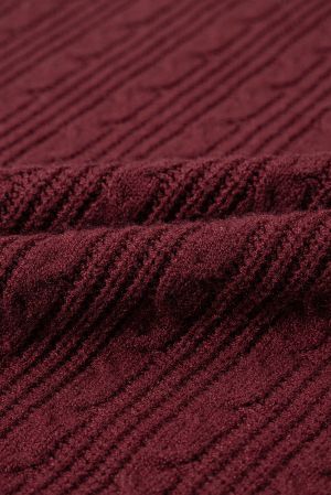 Дамски пуловер в цвят бордо