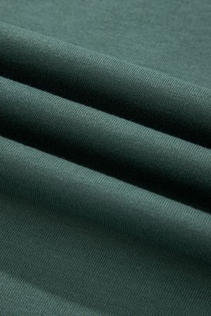 Women's Green Two Piece Set - Oversized Top and Ribbed Leggings