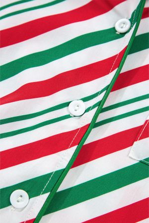 Дамски коледен пижамен комплект от две части