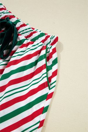 Дамски коледен пижамен комплект от две части