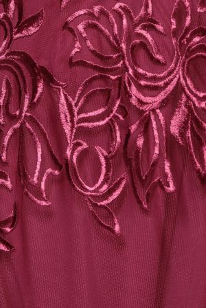 Дамска елегантна черна кадифена рокля GODDIVA с корсет и паднали рамене