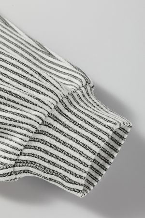 Дамска блуза на райе с широки ръкави и свободна кройка