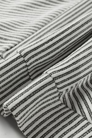 Дамска блуза на райе с широки ръкави и свободна кройка