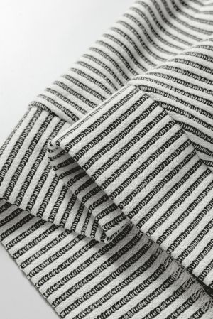 Дамска блуза на райе с широки ръкави и свободна кройка