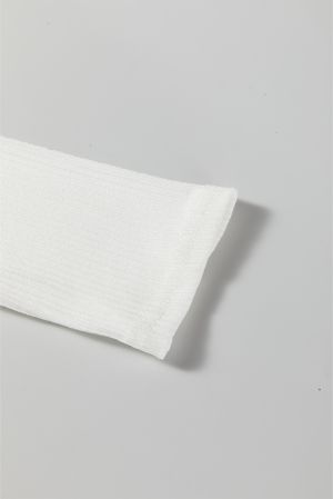 Дамско бяло боди рипс с дълъг ръкав