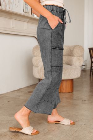 Women’s 100% Cotton Wide-Leg Grey Pants
