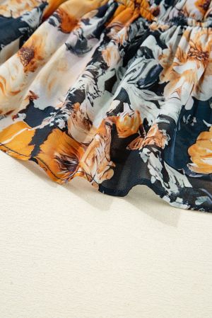 Дамска блуза с открити рамене и флорален принт