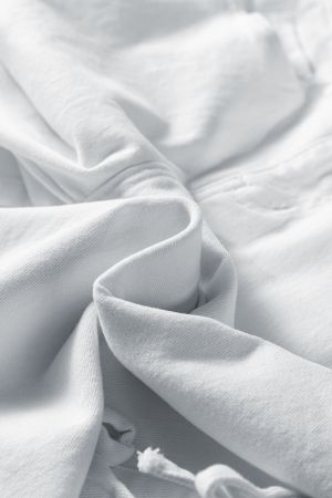 Women’s White Bow Knot Side Detail Straight Leg Loose Jeans