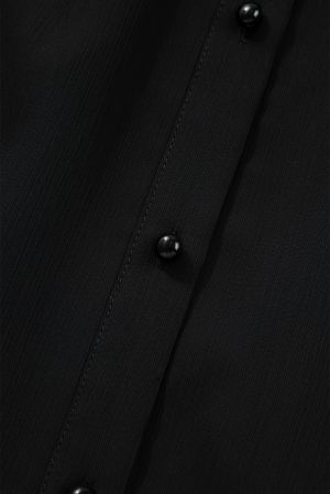 Дамска шифонена риза в черно, големи размери