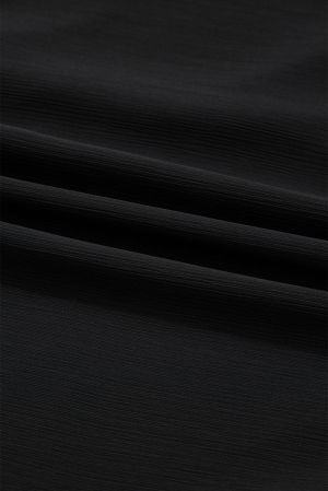 Дамска шифонена риза в черно, големи размери