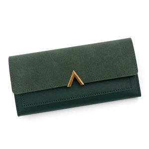 Green Wallet with Gold Accent