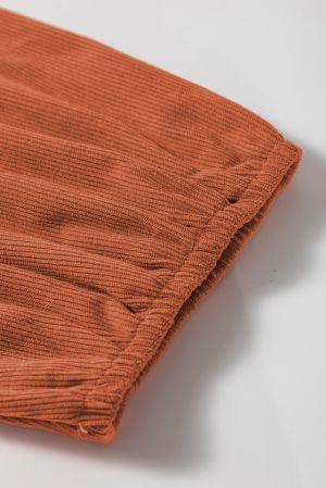 Fabric texture of cinnamon dress close up