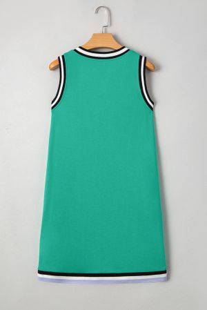 Women’s Sleeveless Sporty-Elegant Dress with V-neckline