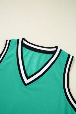Women’s Sleeveless Sporty-Elegant Dress with V-neckline