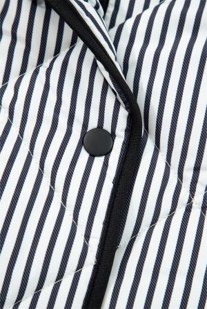 Women's Striped Vest in Black and White