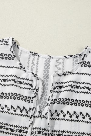 Черно-бяла рокля в бохо стил за ежедневие