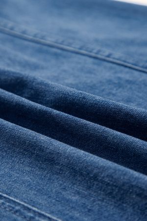 Women’s Denim Dress with Zipper and Pockets