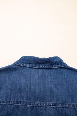 Women’s Denim Dress with Zipper and Pockets