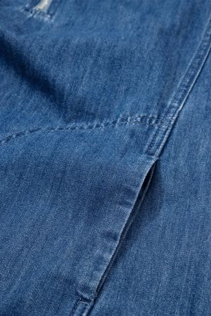 Women’s Denim Dress with Zipper and Pockets