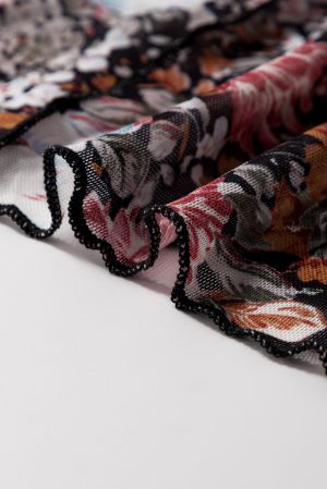 Дамска дълга пола с принт на цветя