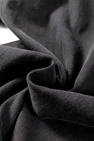 Дамски широки дънки в сиво с ластична талия, 100% памук